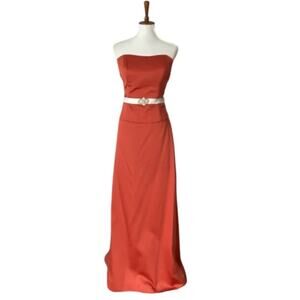 Alfred Angelo Vintage Strapless Gown Medium Y2K Bridesmaid Formal Homecoming Set